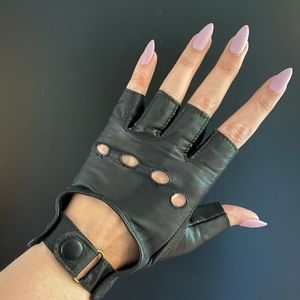 100% leather fingerless gloves - Shopbop